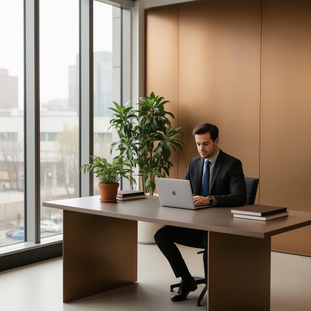 Rafael Monteiro em seu escritório